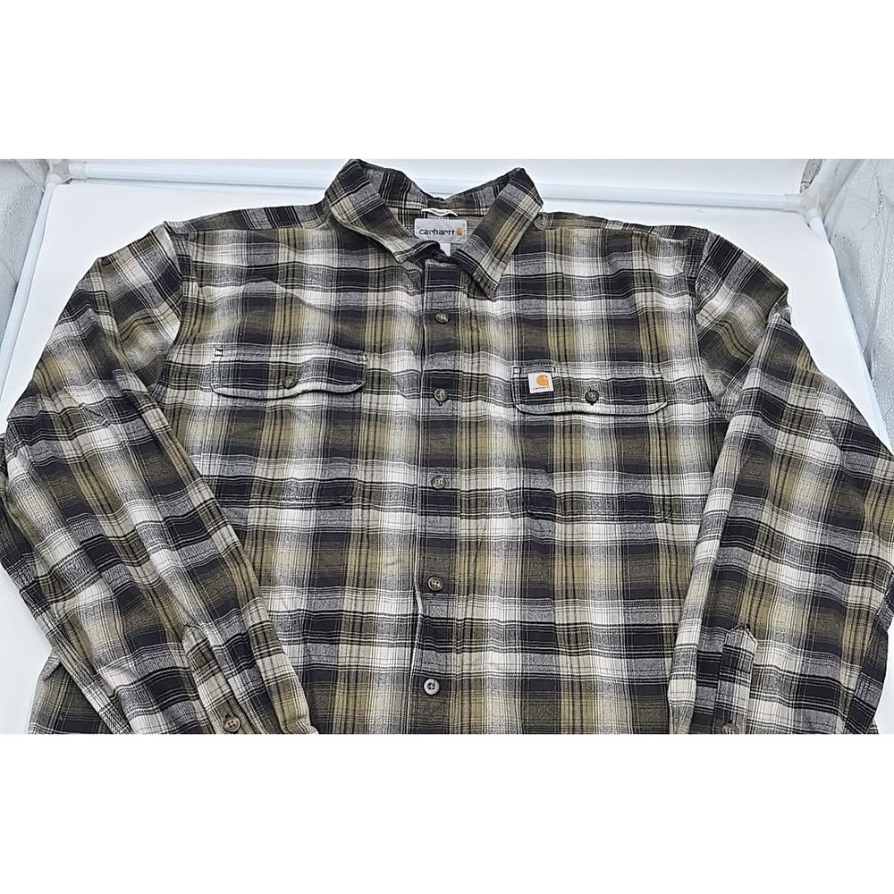 Carhartt Original Fit Men's 100% Cotton Campcore Outdoor Flannel XL TALL Shirt - Picture 5 of 10